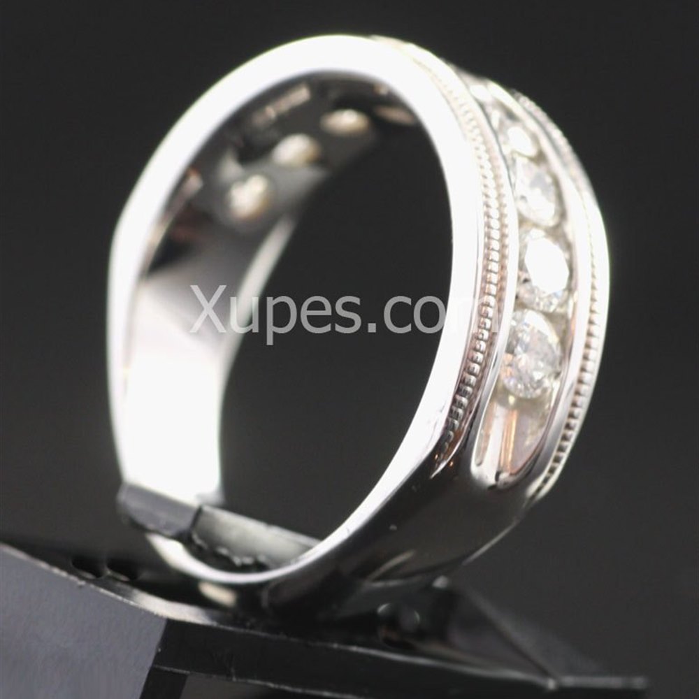 18k White Gold 18K White Gold Half Eternity Diamond Ring