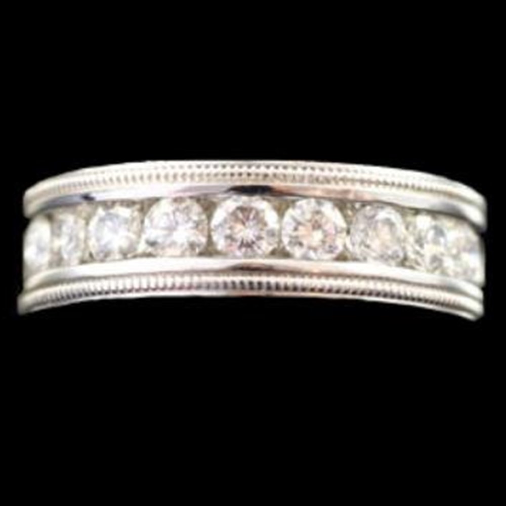 18k White Gold 18K White Gold Half Eternity Diamond Ring