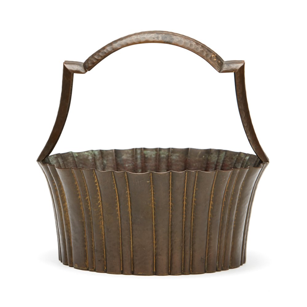 Wiener Werkstatte Brass Basket C.1920 Circa 1920