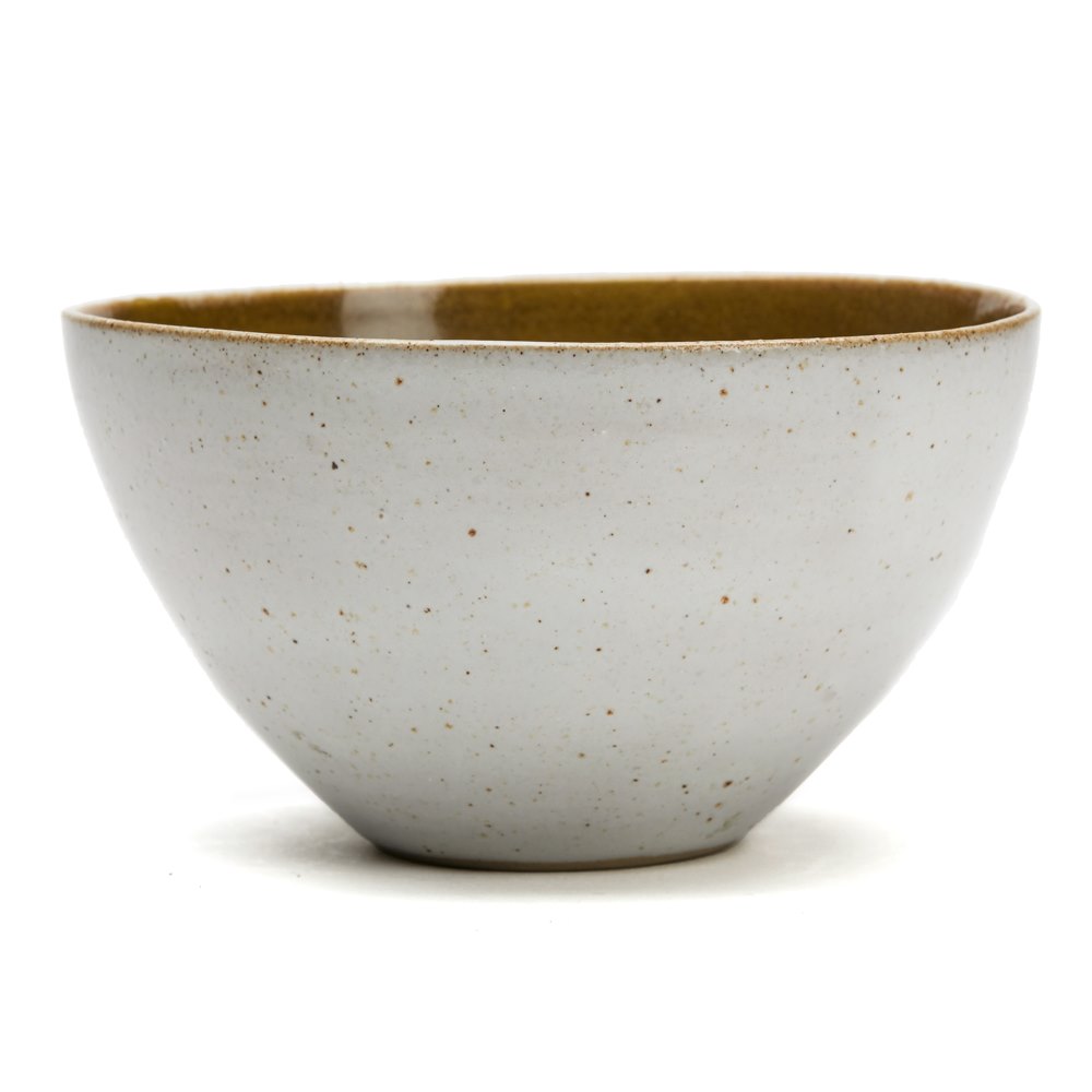 LUCIE RIE & HANS COPER STUDIO POTTERY MUSTARD GLAZED BOWL Circa 1947 - 1958