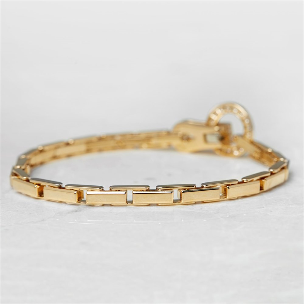 Cartier 18k Yellow Gold Diamond Agrafe Bracelet