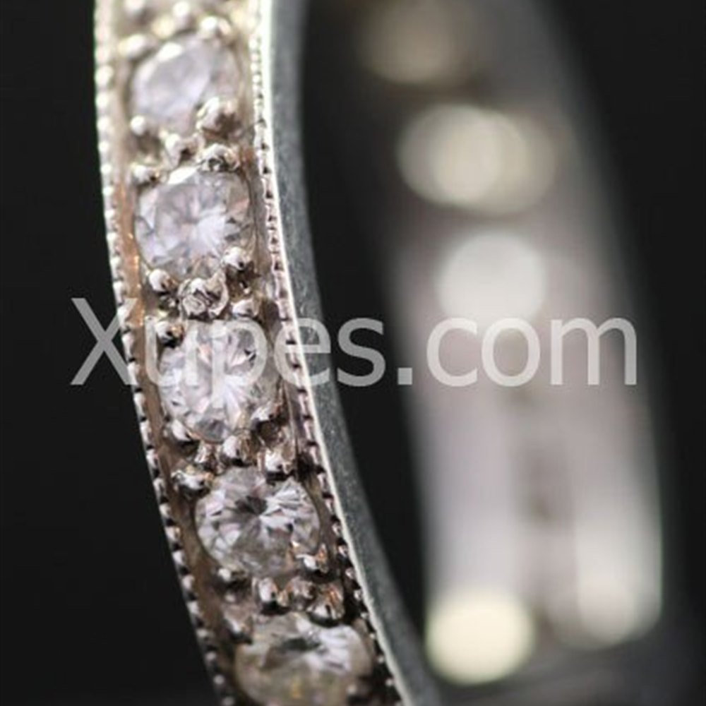 Platinum Stunning 1950'S Hallmarked Platinum Full Eternity Diamond Ring