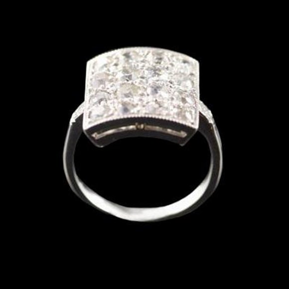 Crown Ring For Daughter kite Shape Stone Ring For Her Vintage Art deco Moissanite Ring Bezel Ring. 2.10cts Ruby Gemstone Engagement Ring