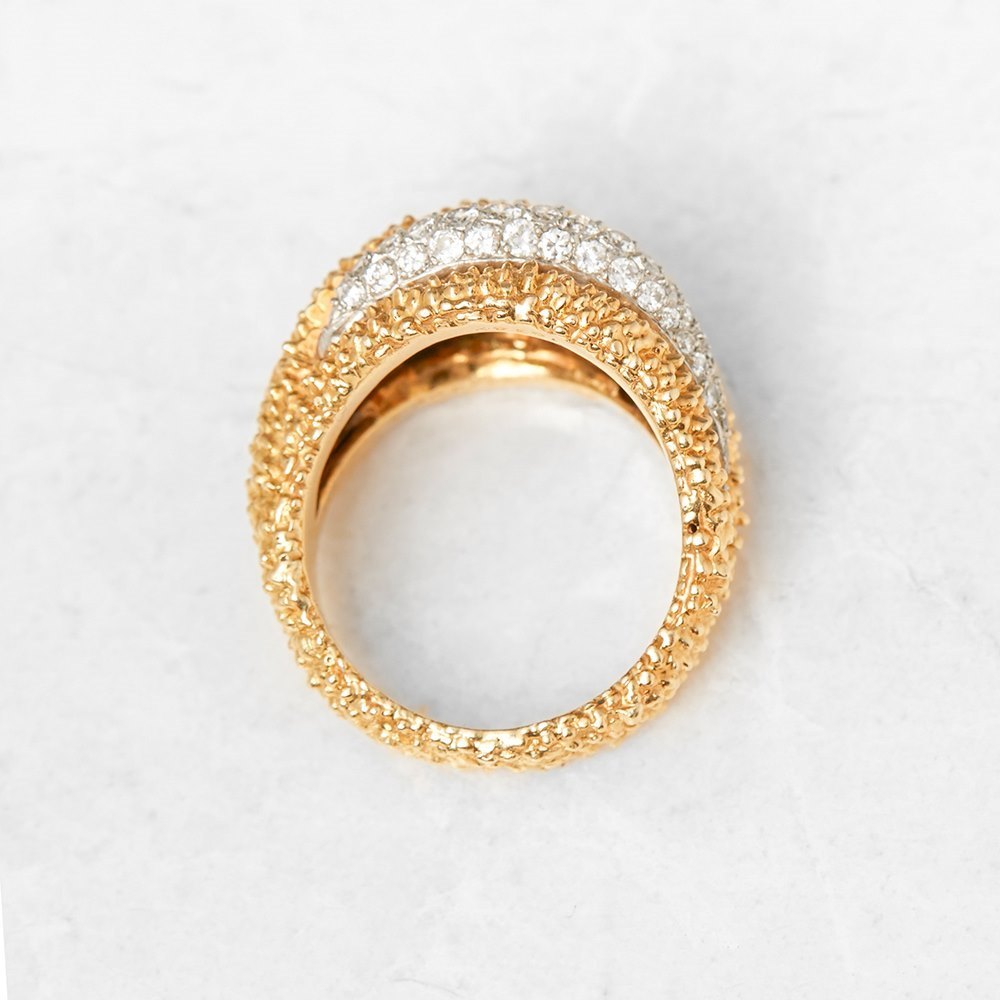 Van Cleef & Arpels 18k Yellow Gold Diamond Vintage Ring