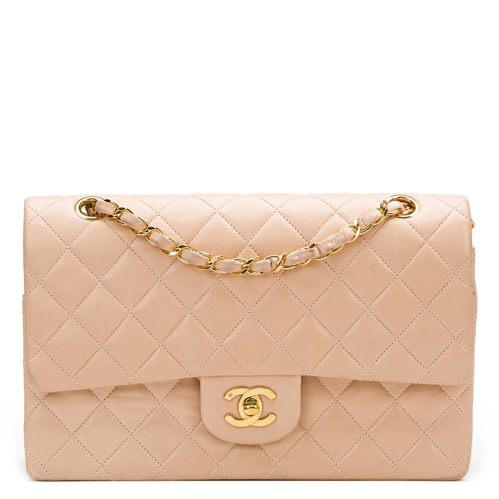 pink chanel classic flap