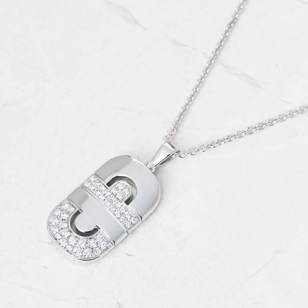 Bulgari 18k White Gold Diamond Parentesi Pendant Necklace COM1081 | Second  Hand Jewellery