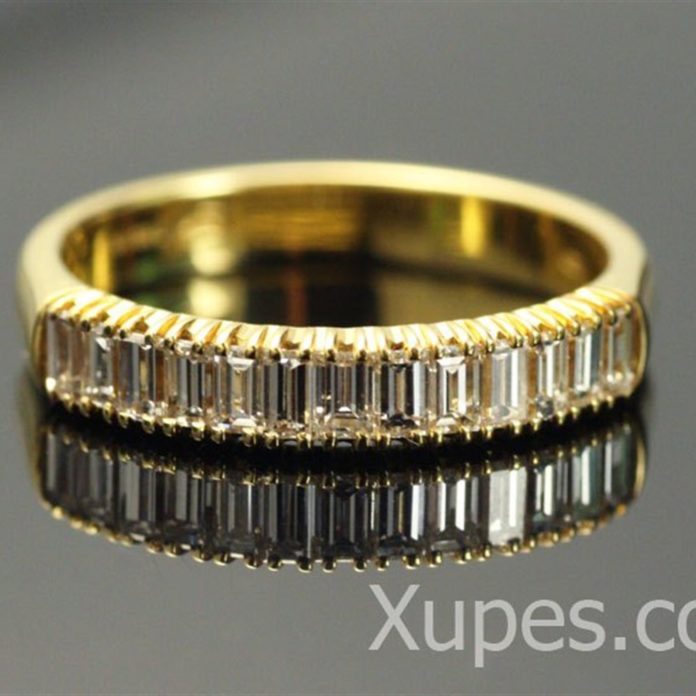Mappin & Webb 18K Yellow Gold 15 Diamond Half Eternity Ring
