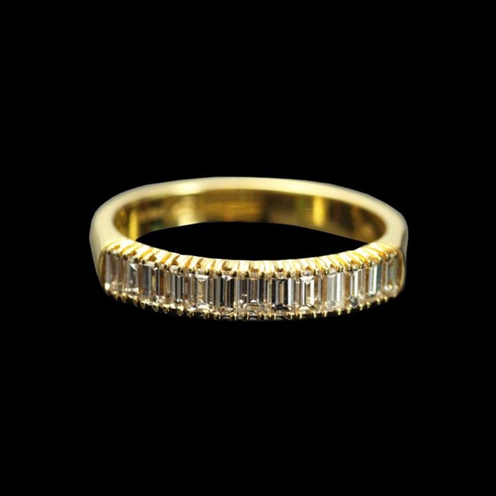 Mappin & Webb 18K Yellow Gold 15 Diamond Half Eternity Ring