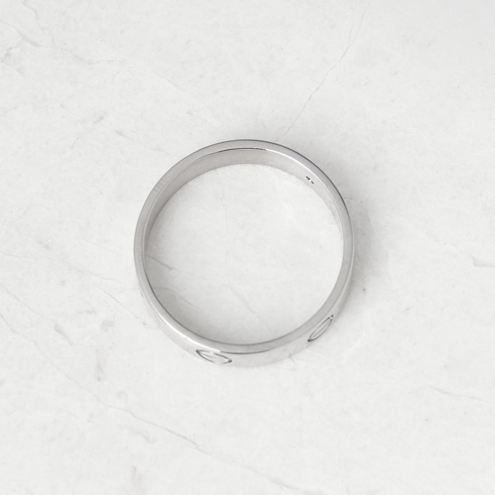Cartier 18k White Gold Love Ring Size W.5