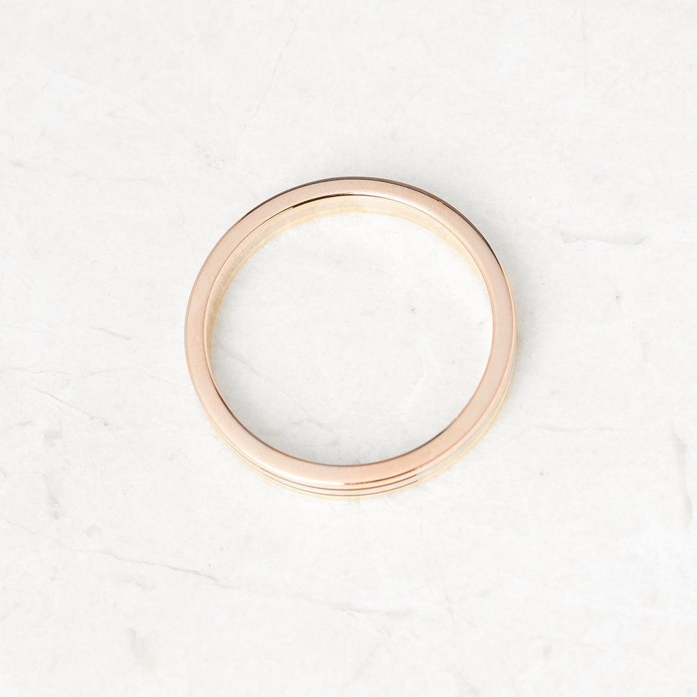 Cartier 18k Yellow, White & Rose Gold Trinity Band
