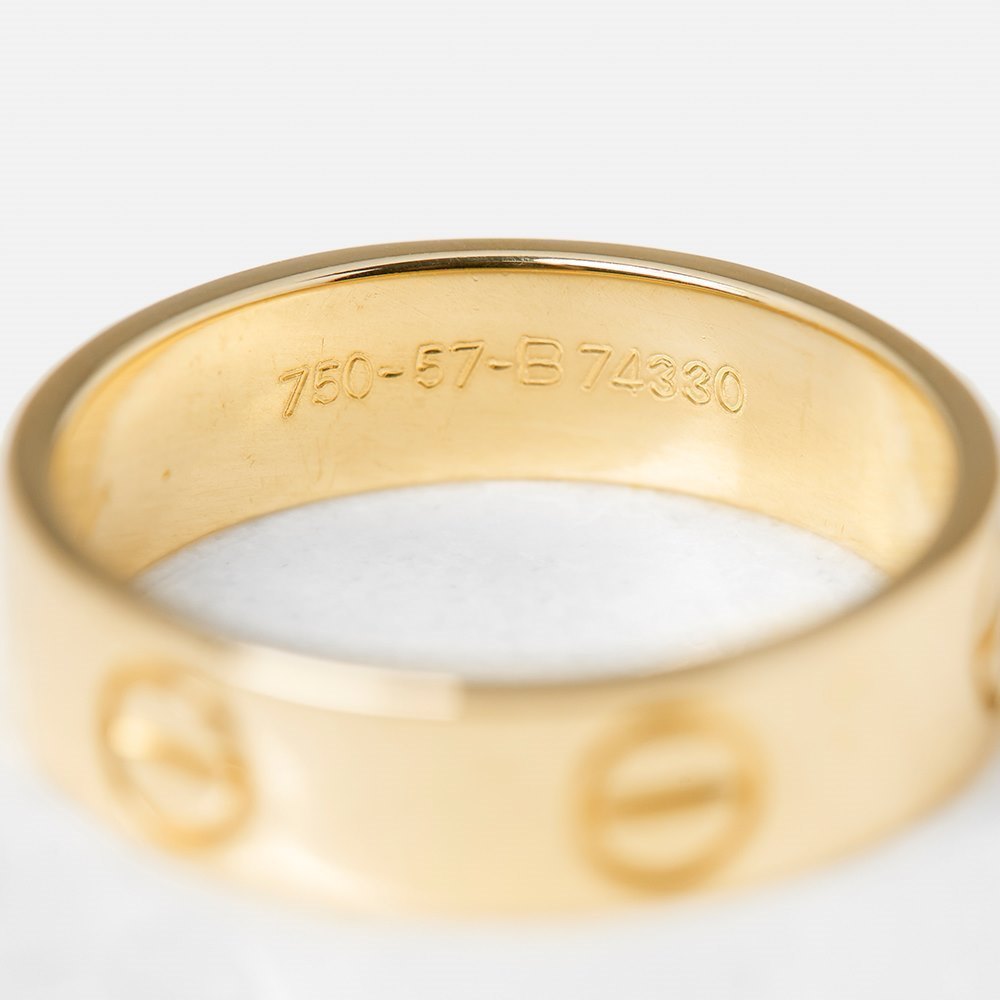 Cartier 18k Yellow Gold Love Ring Size P