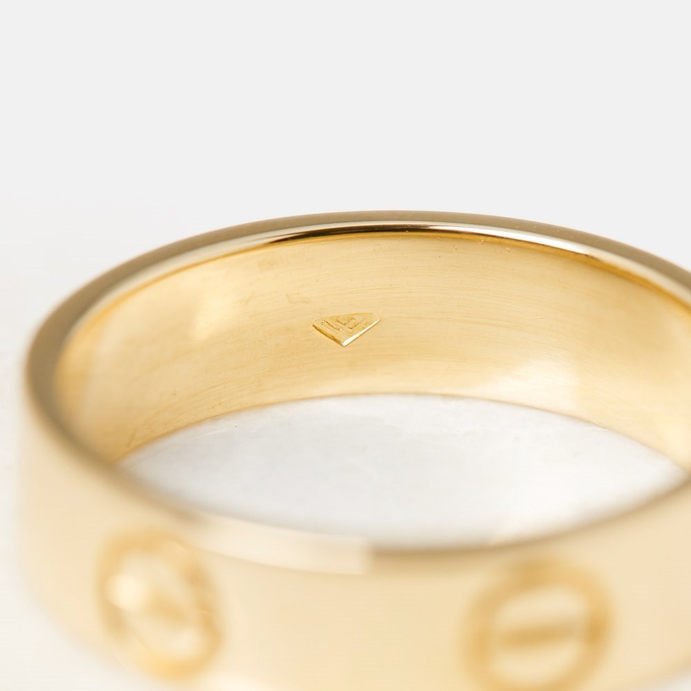 Cartier 18k Yellow Gold Love Ring Size P