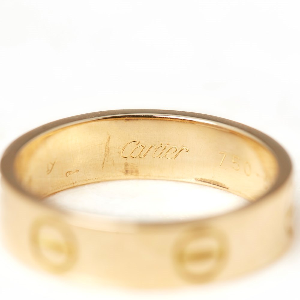Cartier 18k Yellow Gold Love Ring Size S