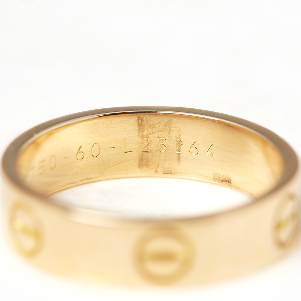 Cartier 18k Yellow Gold Love Ring Size S