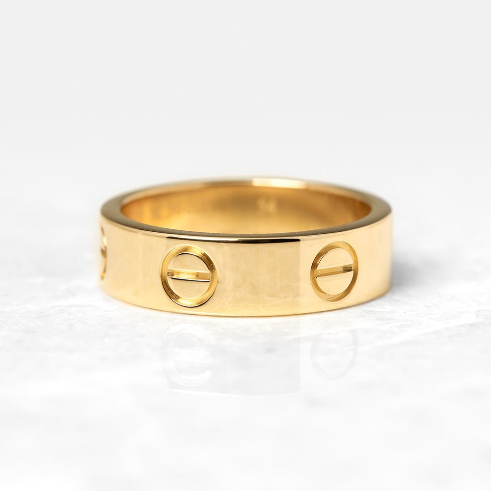 Cartier 18k Yellow Gold Love Ring Size N