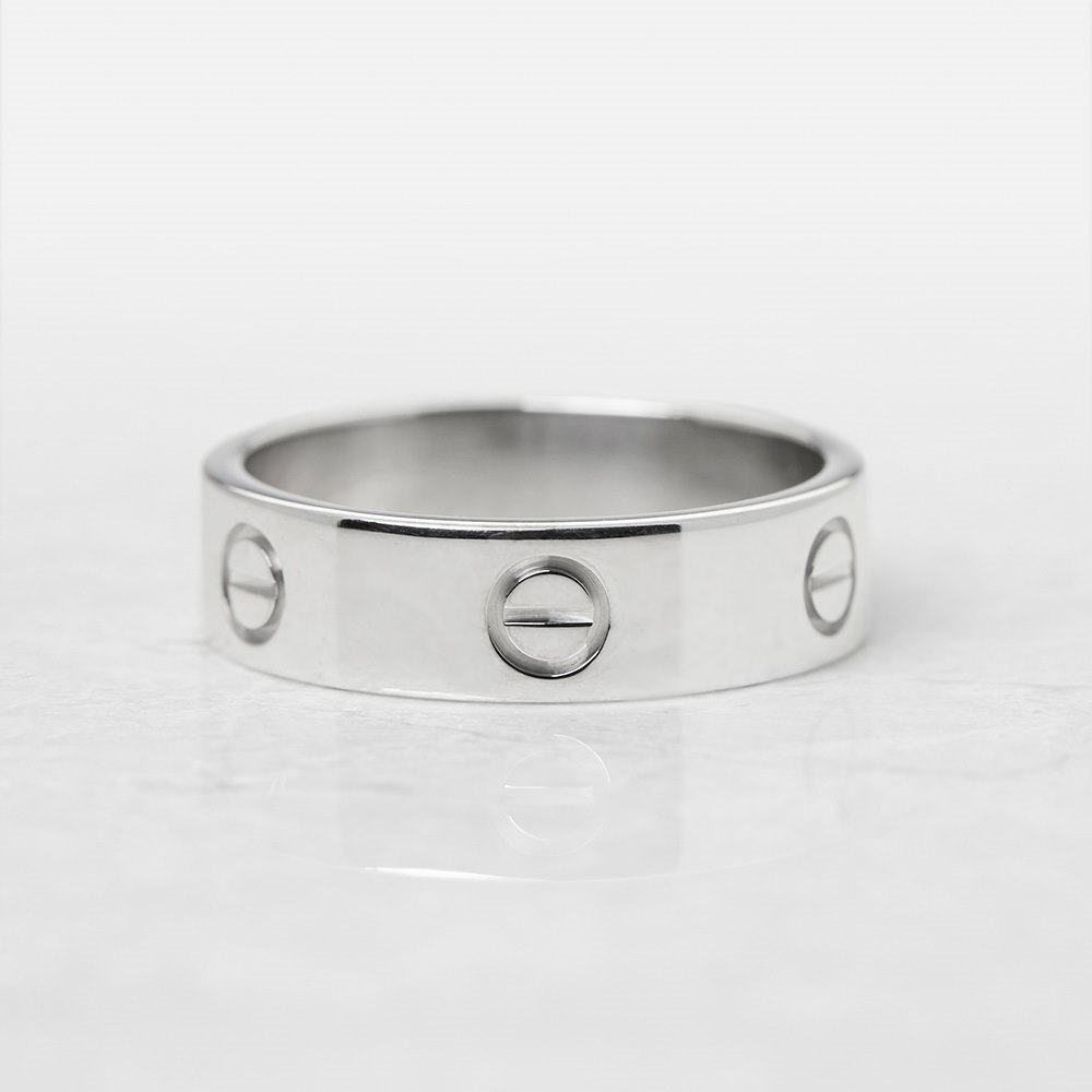 Cartier 18k White Gold Love Ring Size S