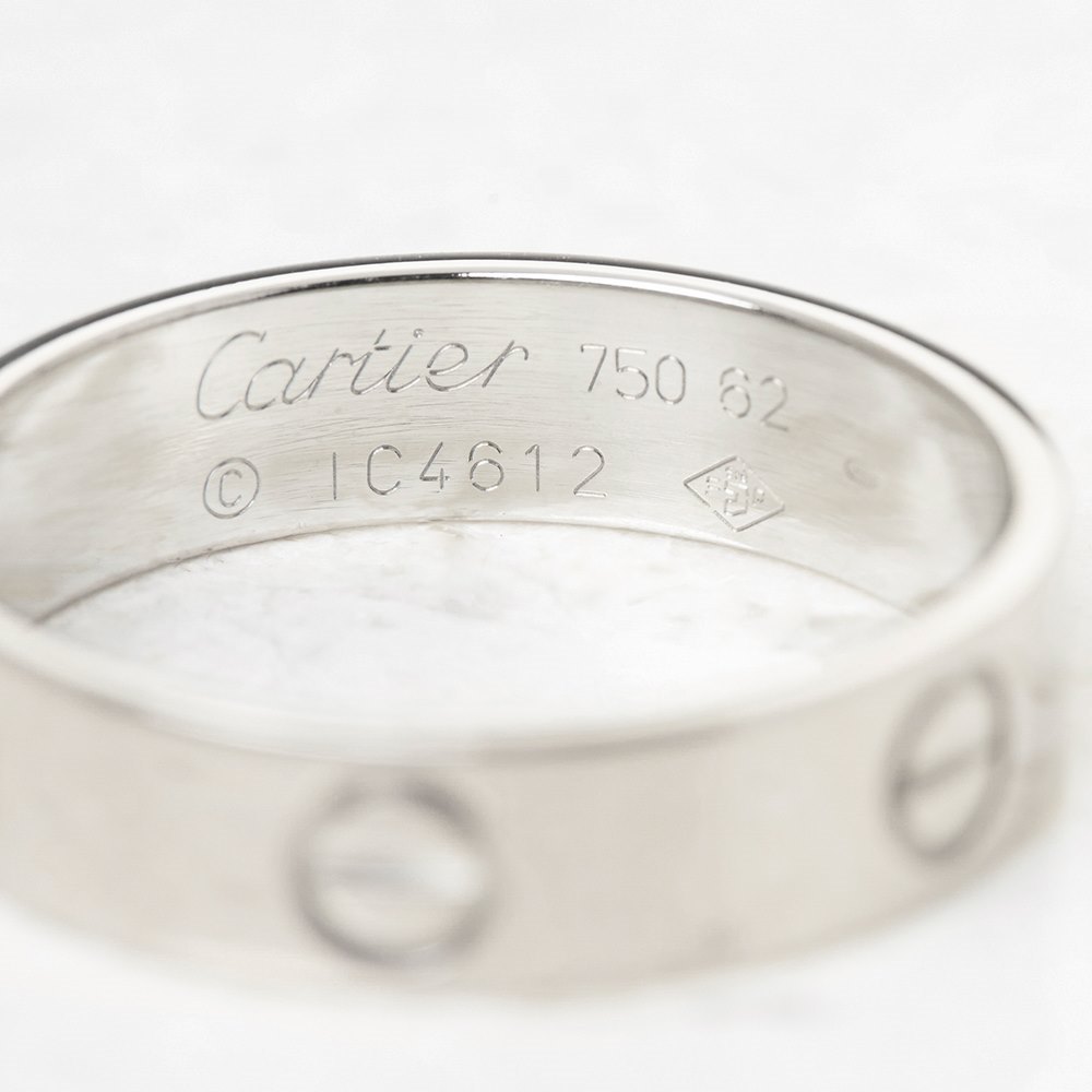 Cartier 18k White Gold Love Ring Size U