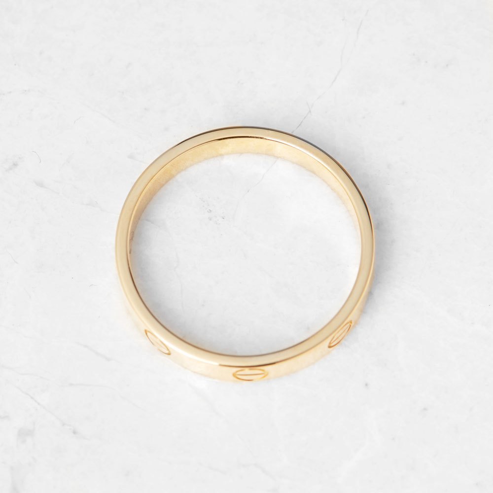 Cartier 18k Yellow Gold Mini Love Ring Size Q