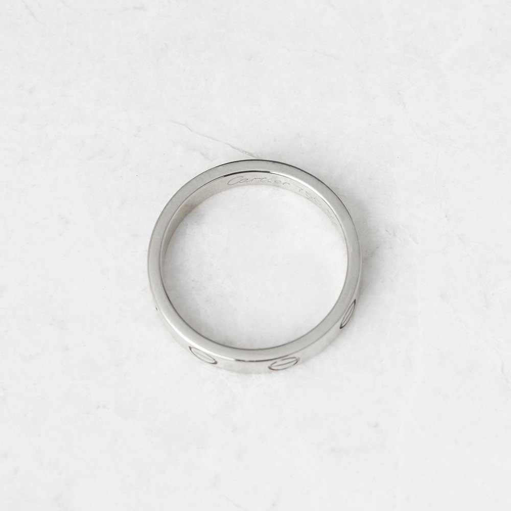 Cartier 18k White Gold Mini Love Ring Size K