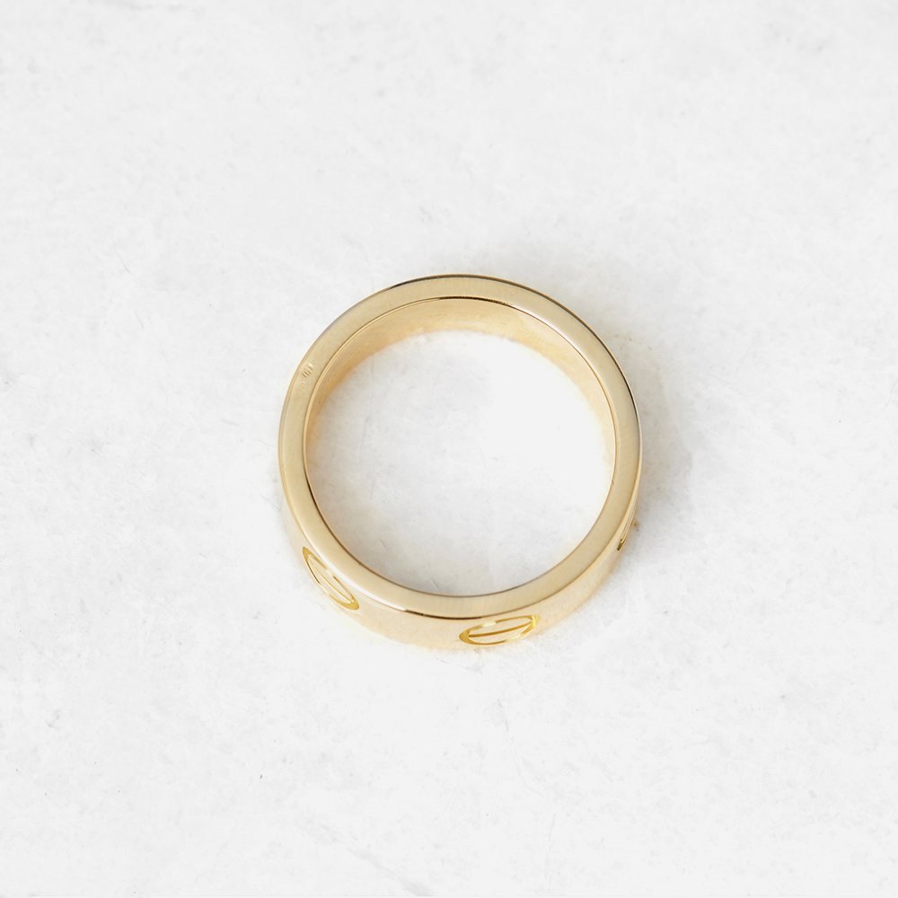 Cartier 18k Yellow Gold Love Ring Size K