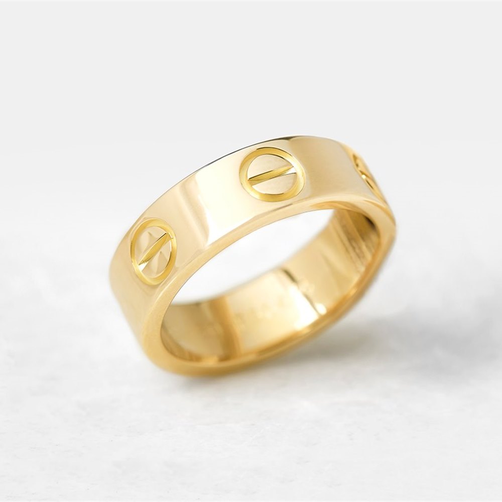 Cartier 18k Yellow Gold Love Ring Size K