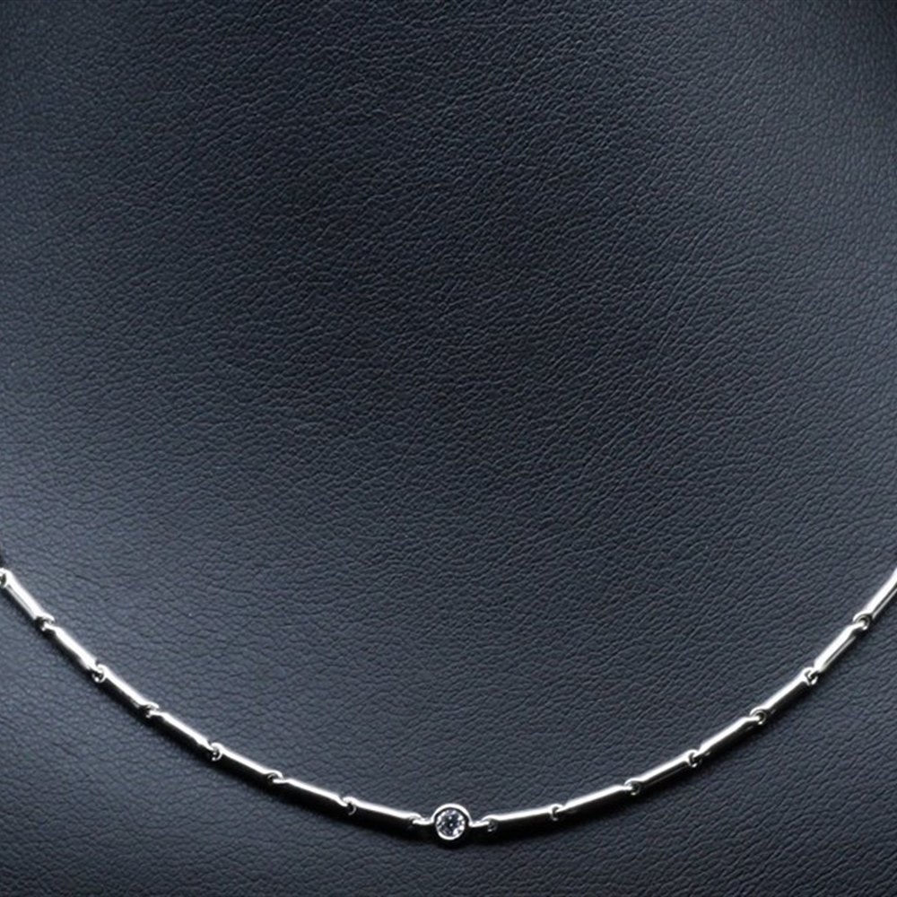 Chimento Chimento 18K White Gold Bamboo Diamond Necklace