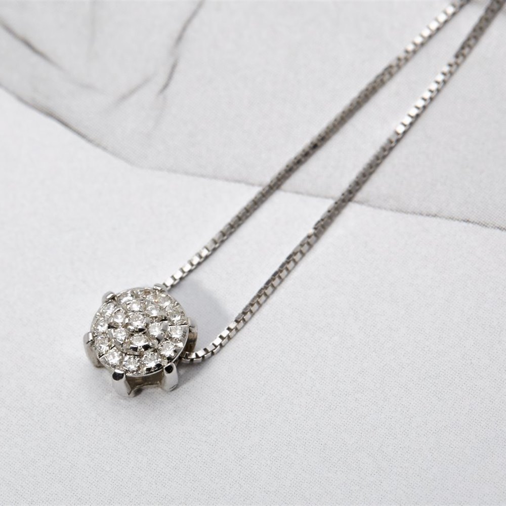 Chimento Margherita 18K White Gold Diamond Pendant Necklace