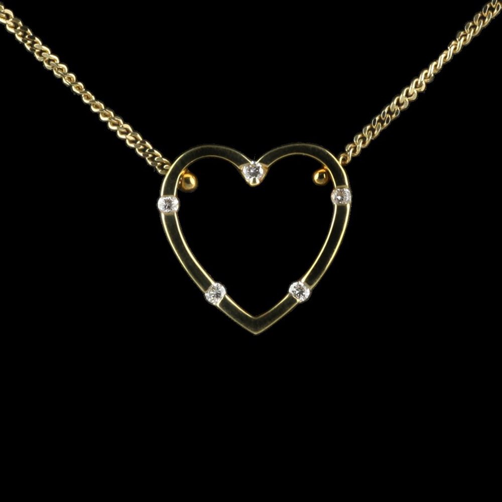 Roberto Coin Classica Parisienne 18K Yellow Gold Mini Heart Pnt 05