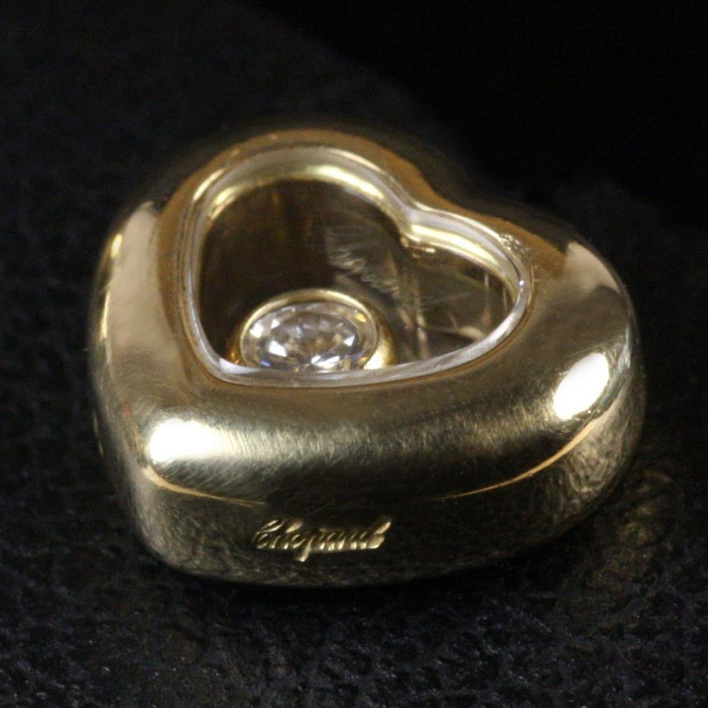 Chopard 18K Gold Happy Diamonds Heart Shaped Earrings