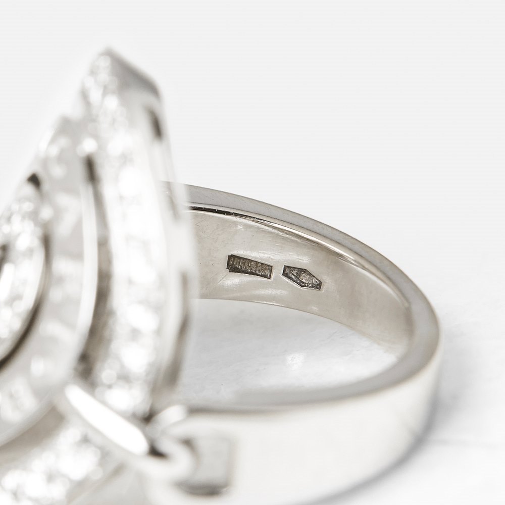 Bulgari 18k White Gold Diamond Cerchi Ring