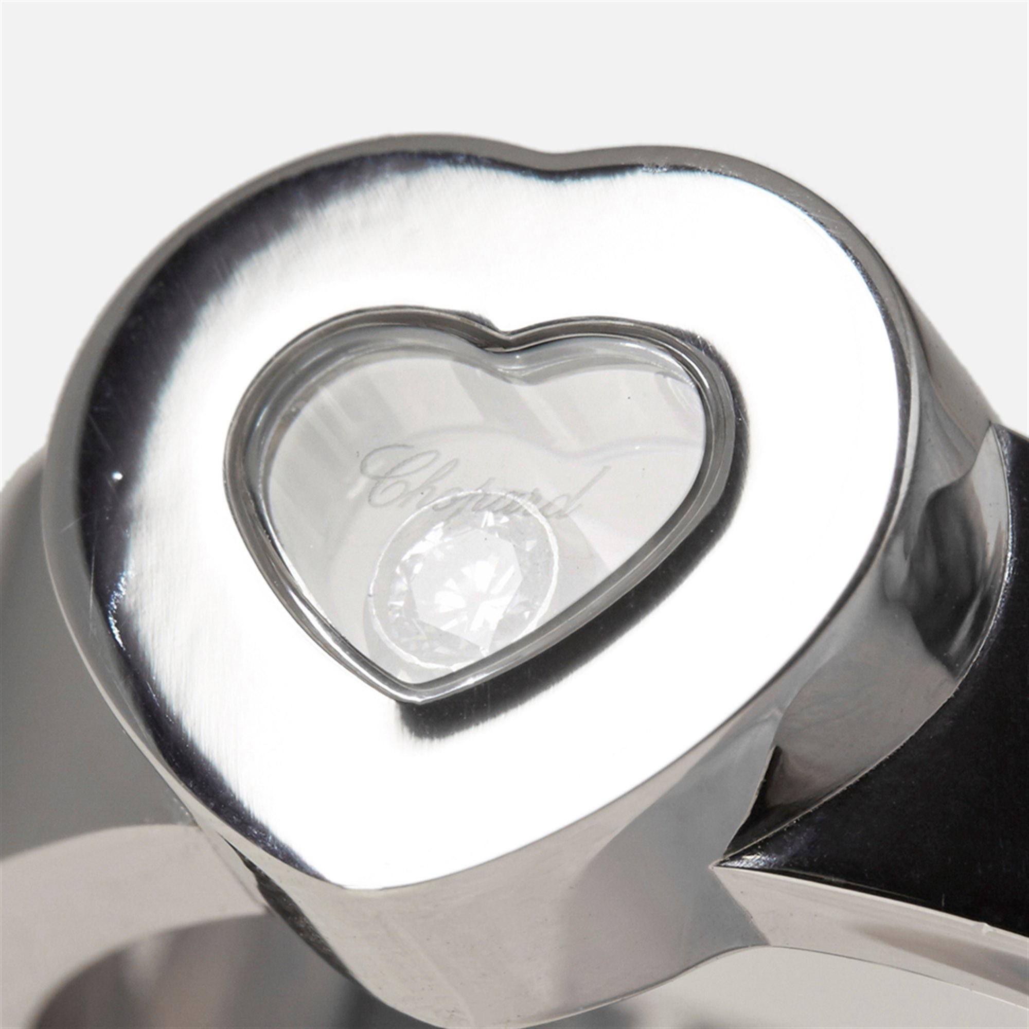 Chopard 18k White Gold Heart Happy Diamonds Ring