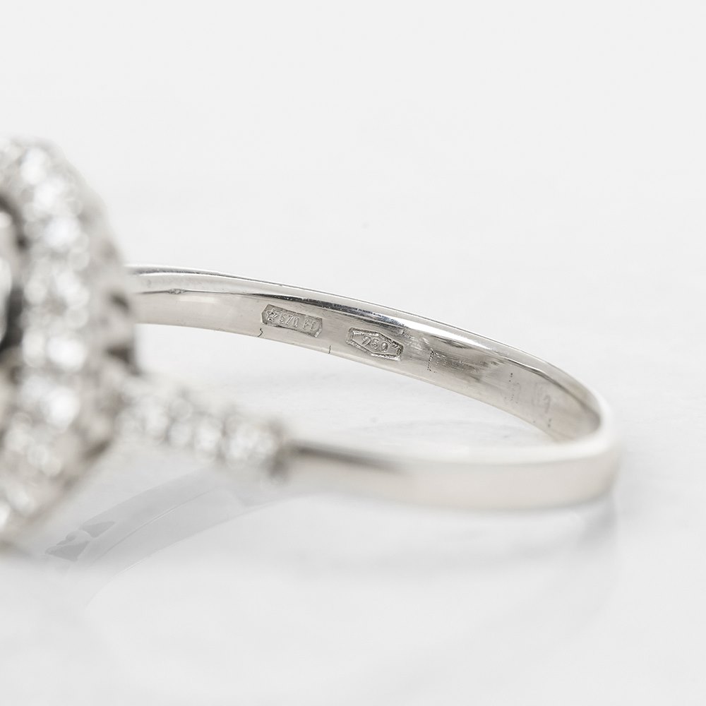 Mappin & Webb 18k White Gold Diamond Cluster Engagement Ring