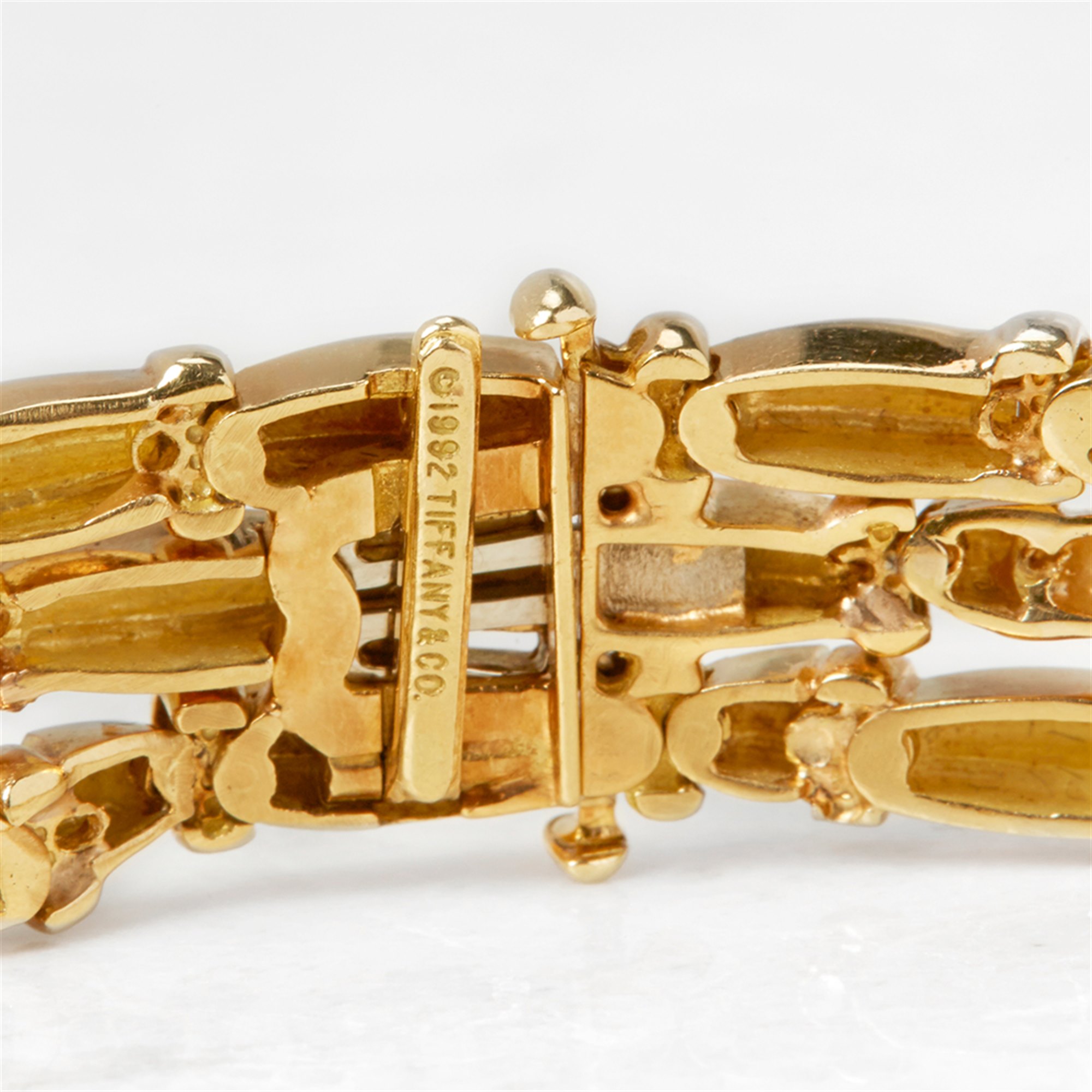 Tiffany & Co. 18k Yellow Gold Diamond Vintage Three Strand Necklace