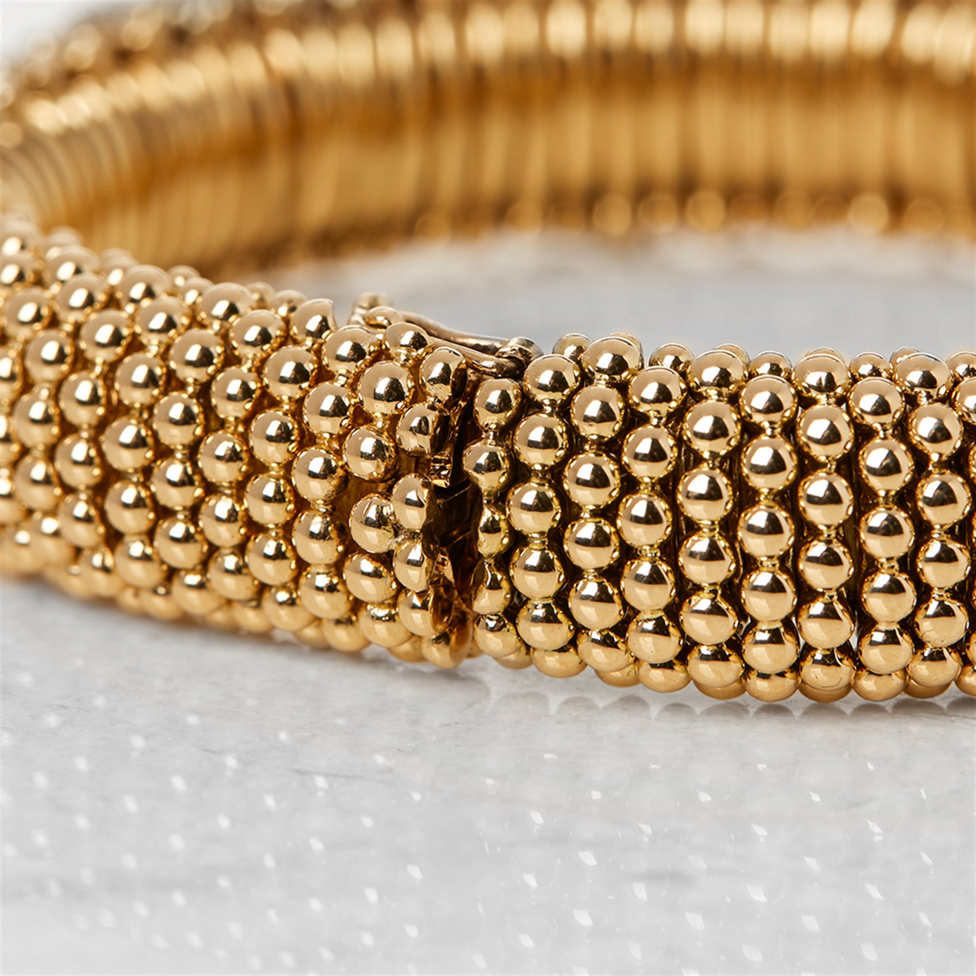 Van Cleef & Arpels 18k Yellow Gold Ruby & Diamond Vintage Statement Bracelet