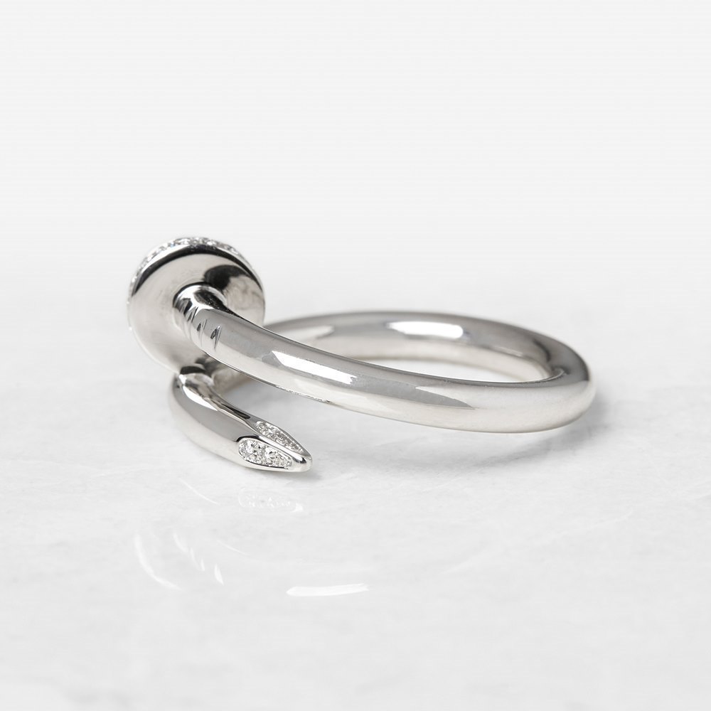 Cartier 18k White Gold Diamond Just Un Clou Ring