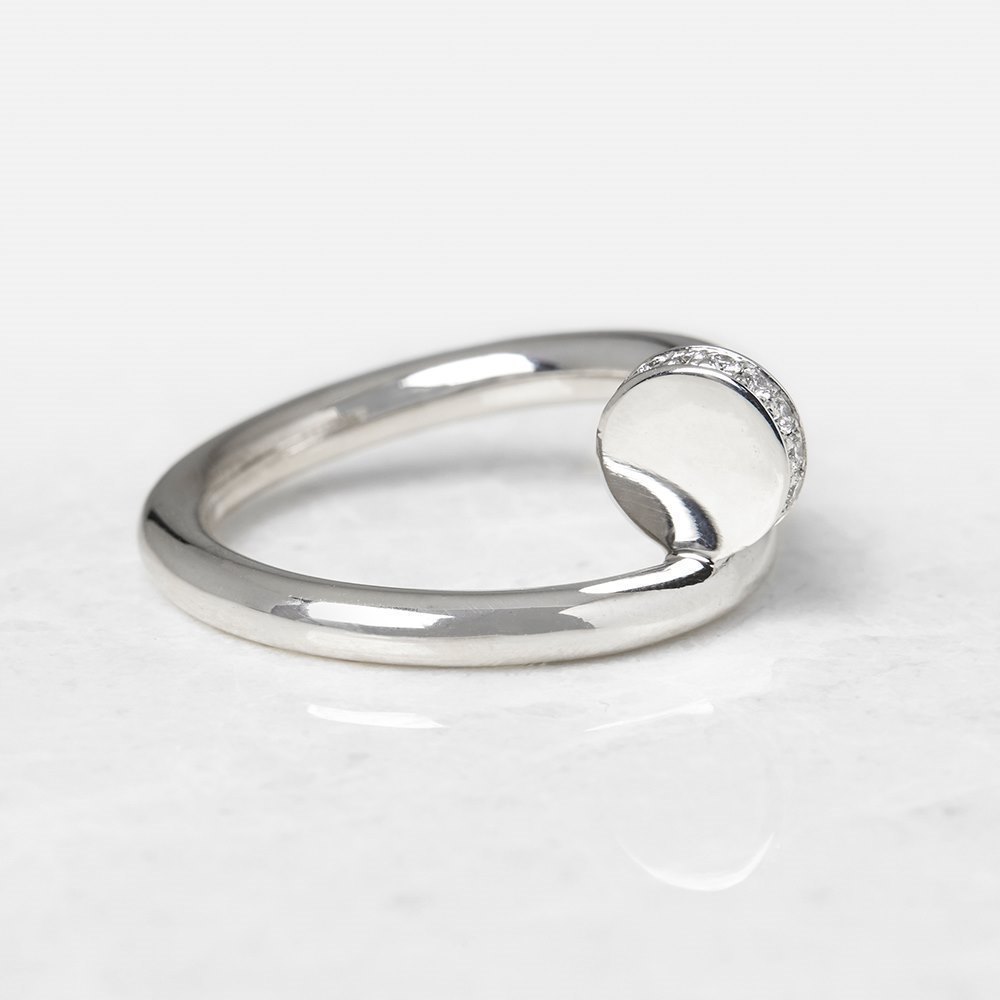 Cartier 18k White Gold Diamond Just Un Clou Ring