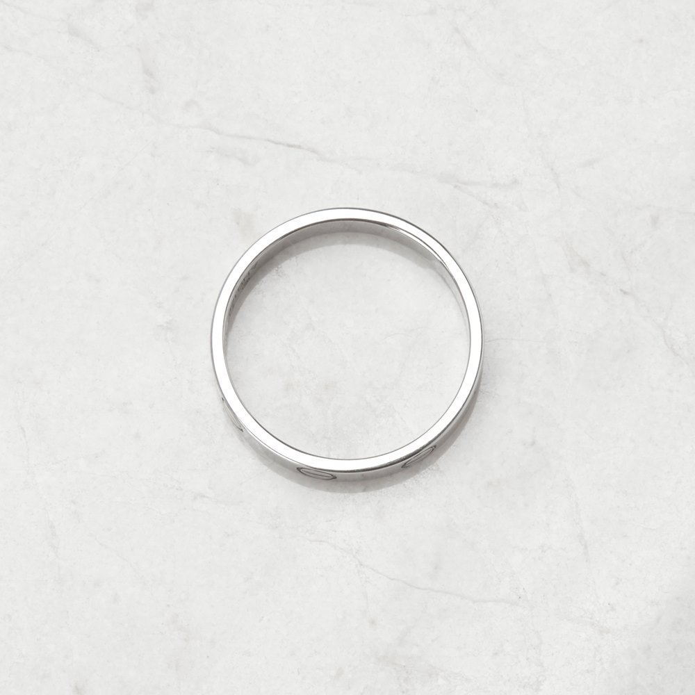 Cartier 18k White Gold Mini Love Ring Size M