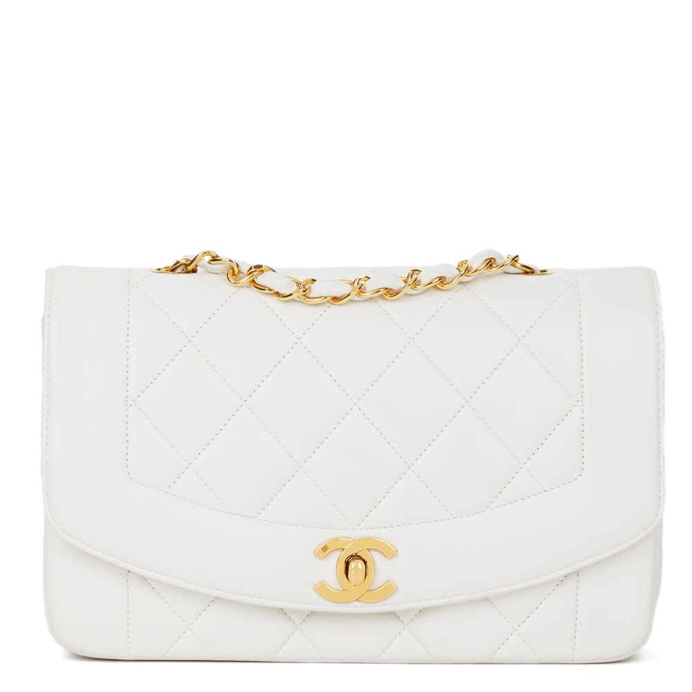 chanel diana white