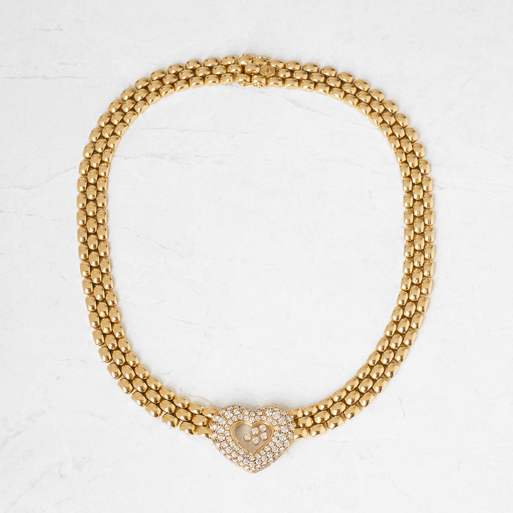 Chopard 18k Yellow Gold Happy Diamonds Necklace