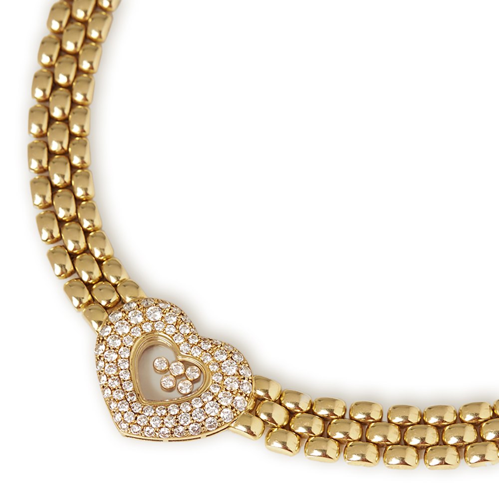 Chopard 18k Yellow Gold Happy Diamonds Necklace
