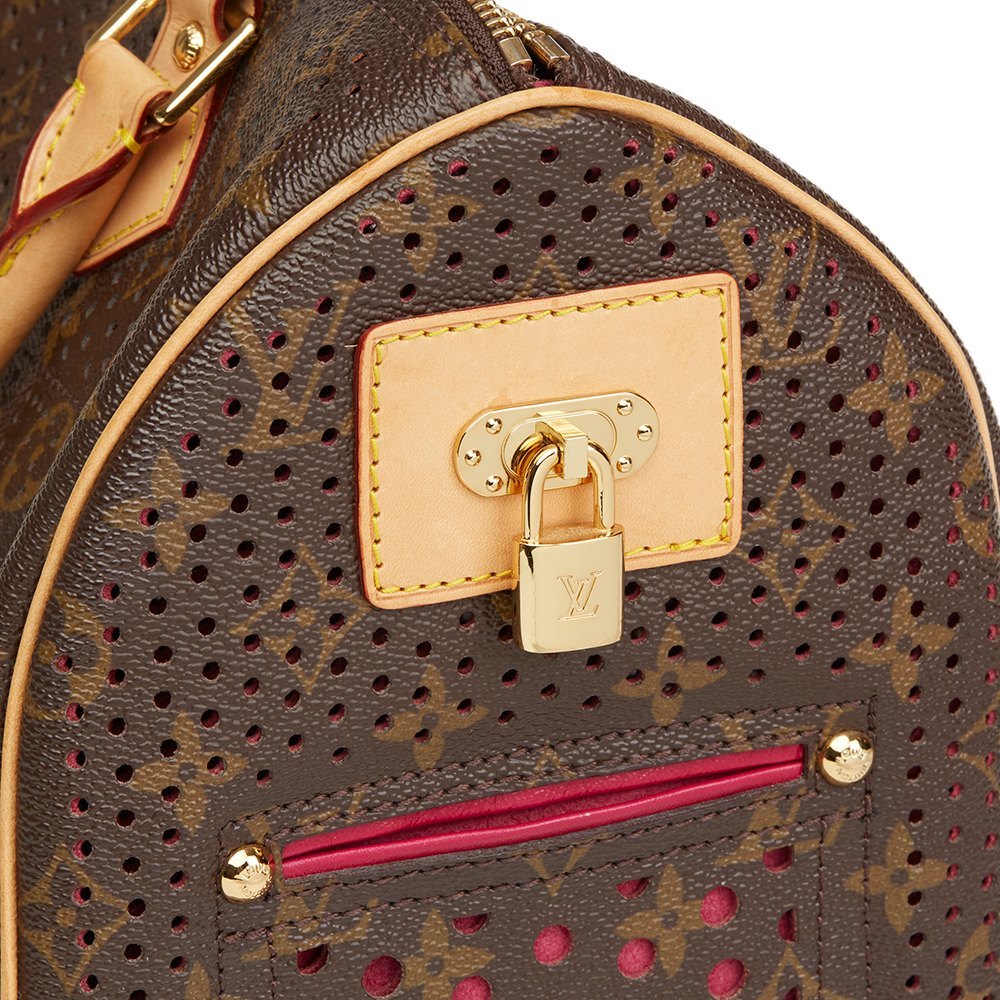 Limited Edition Fuchsia Monogram Perforated Speedy 30