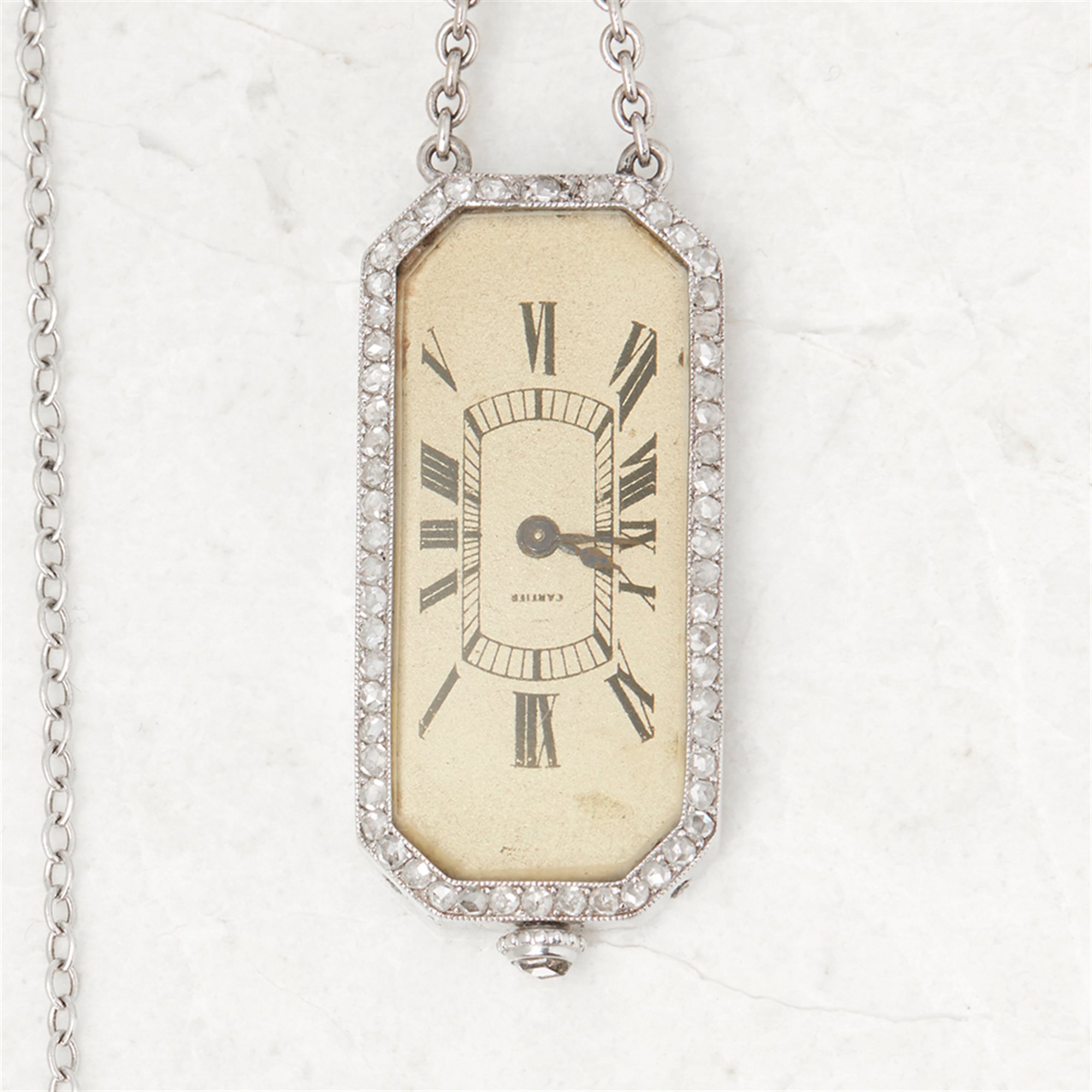Cartier Diamond Set Rare Vintage Brooch Watch