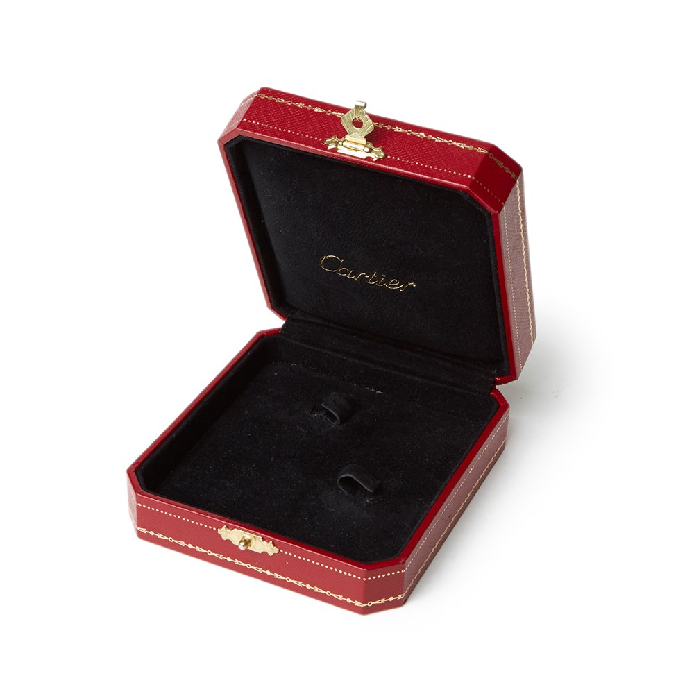 Cartier 18k Yellow Gold Sapphire Vintage Twist Design Cufflinks