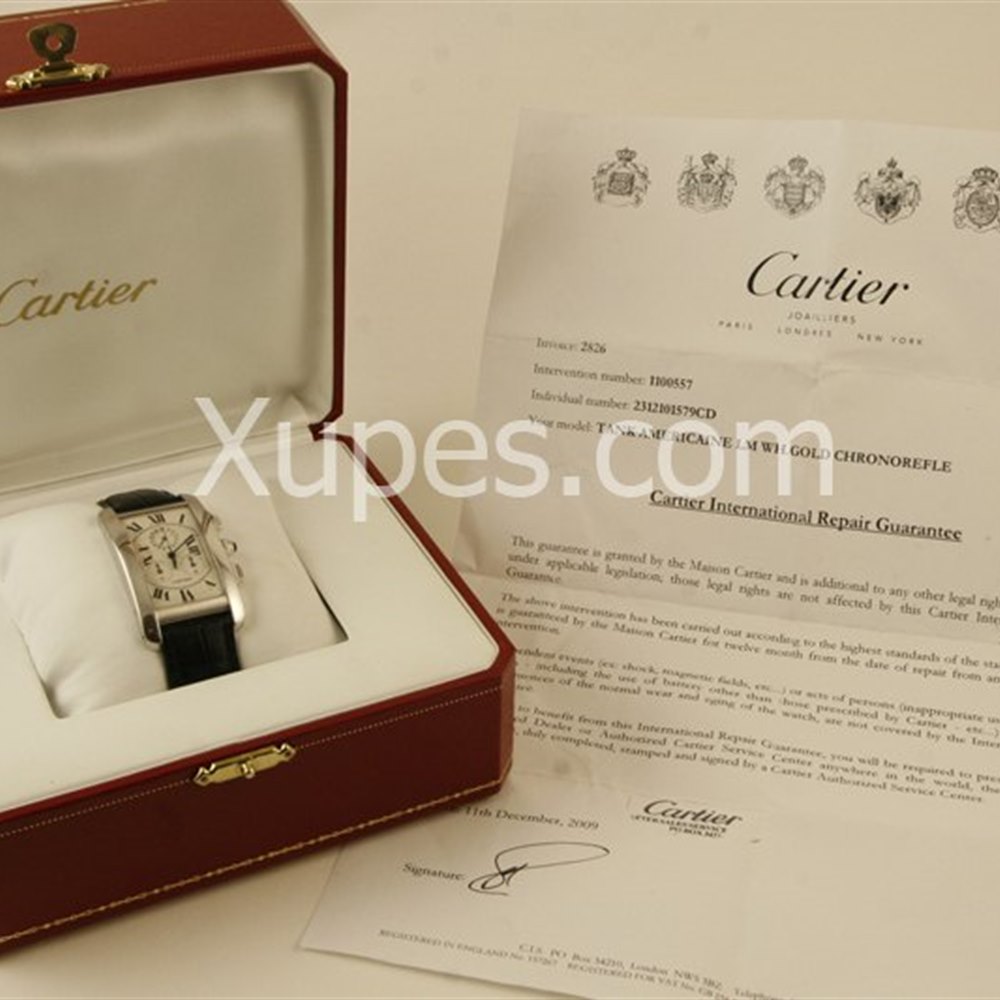 Cartier Tank Americaine 18k White Gold