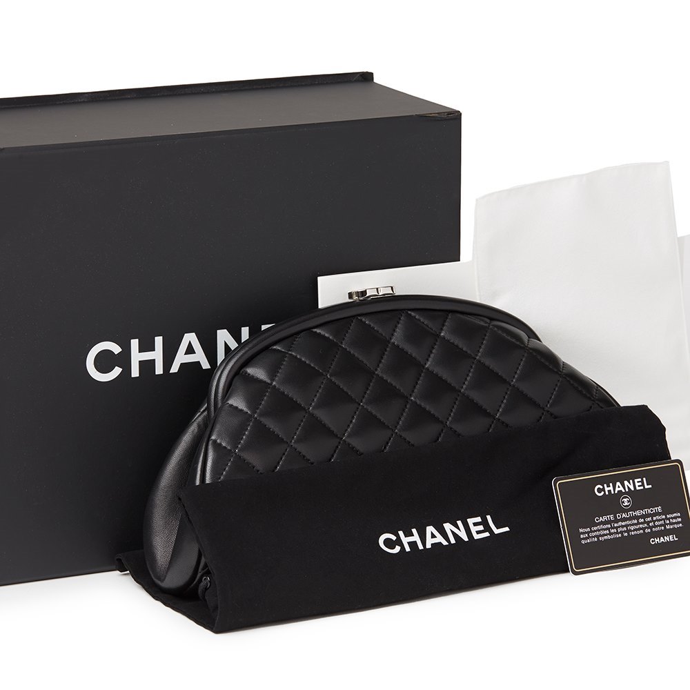 chanel timeless clutch black caviar