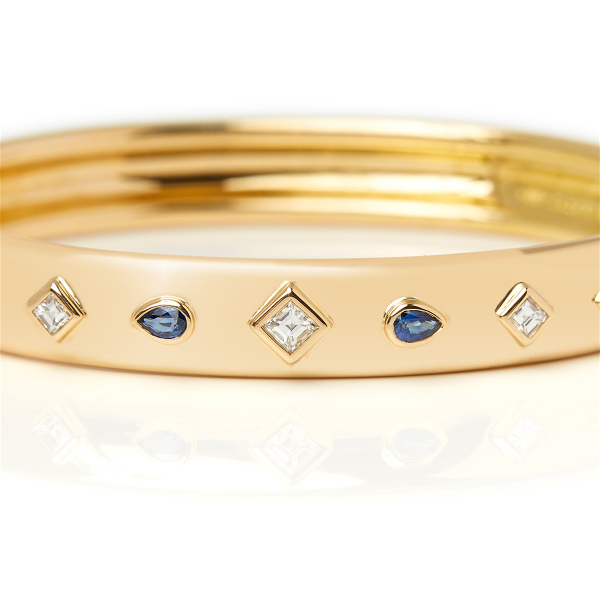 Cartier 18k Yellow Gold Sapphire & Diamond Must De Cartier Bracelet
