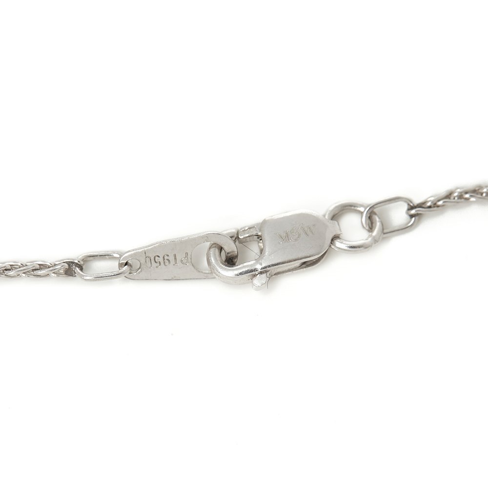 Mappin & Webb Platinum 0.70ct Princess Cut Diamond Necklace