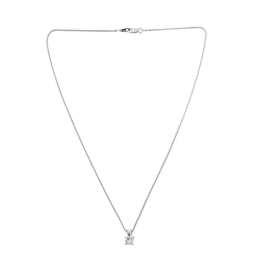 Mappin & Webb Platinum 0.70ct Princess Cut Diamond Necklace