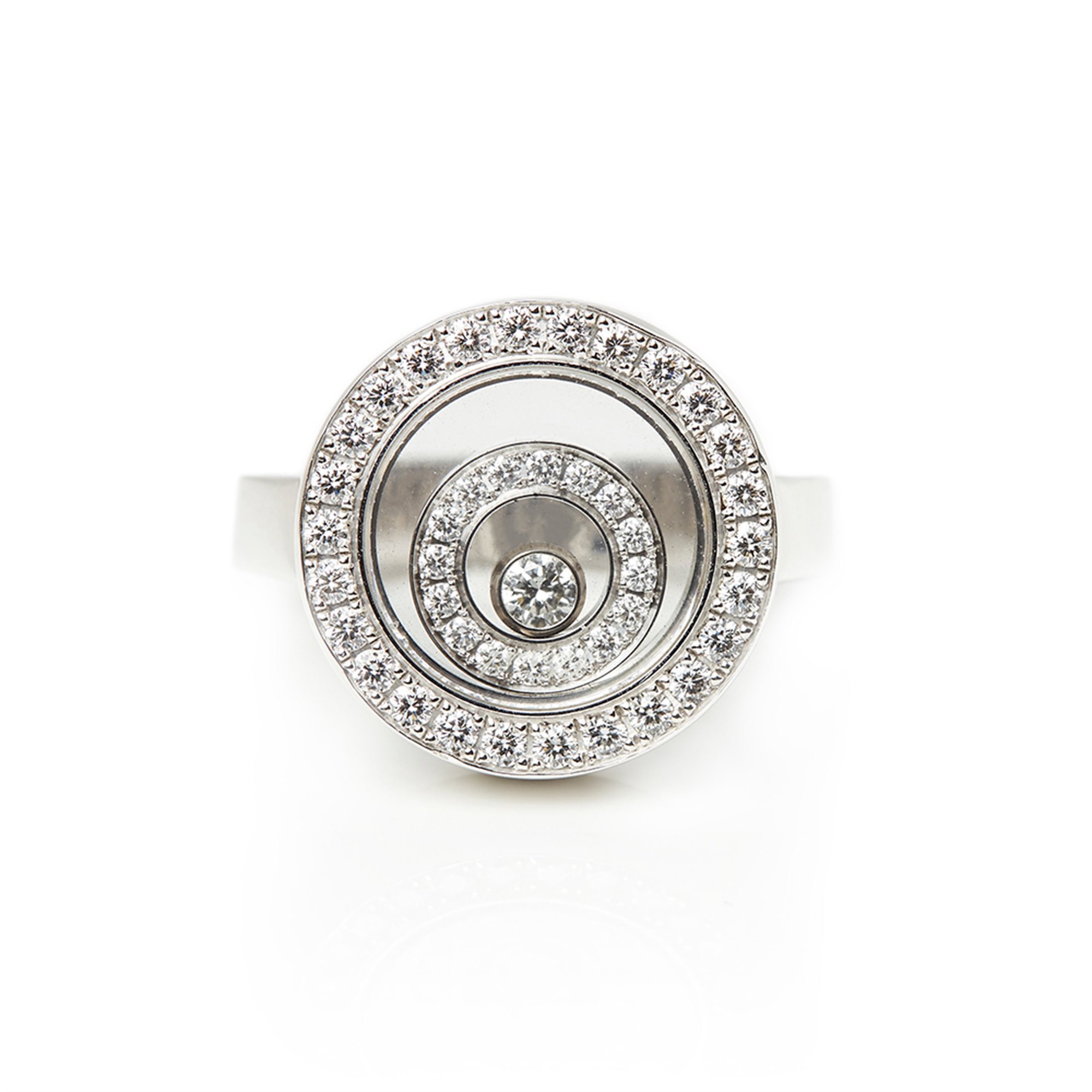 Chopard 18k White Gold Diamond Happy Spirit Ring