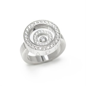 Chopard 18k White Gold Diamond Happy Spirit Ring